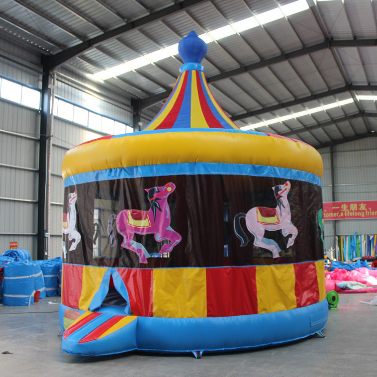 inflatable Christmas carousel bouncer inflatable castle for sale