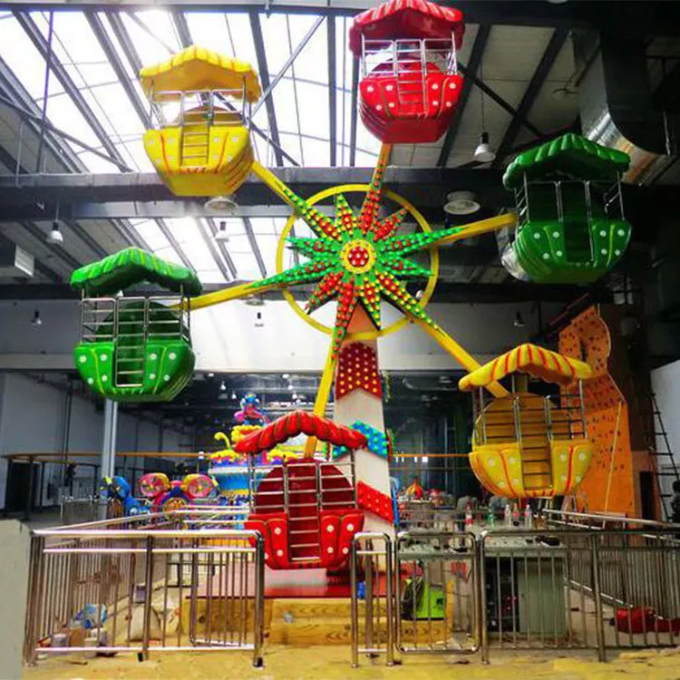 Interesting children playground rides 5 cabins kids mini ferris wheel for sale