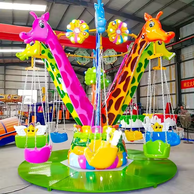 Small swinger Amusement Giraffe rides flying chair/fruit flying chair rides/swing flying chair for sale