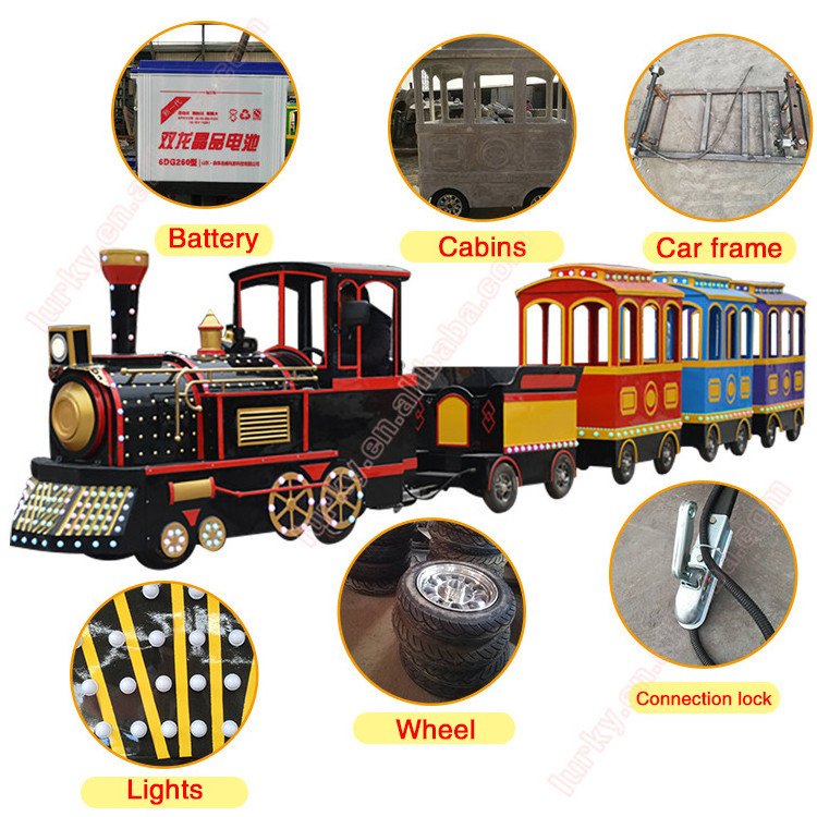 Amusement Park Electric Mini Express Kids Ride Mini Tourist Wattman Mall Trackless Train Price For Sale