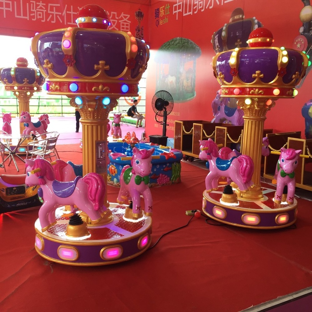 Musical Rides Machine 3 Seats Kids mini ride Musical Merry Go Round carousel/carrousel rides ...