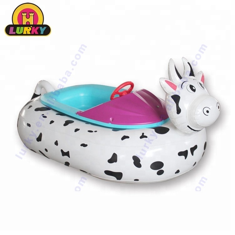 Water play equipment animal model inflatable float kids and adult electric water motorized bumper boat