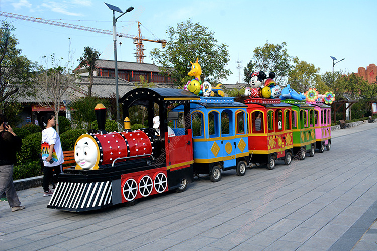 funfair amusement rides train, small trackless train rides for shopping center, electric sightseeing train