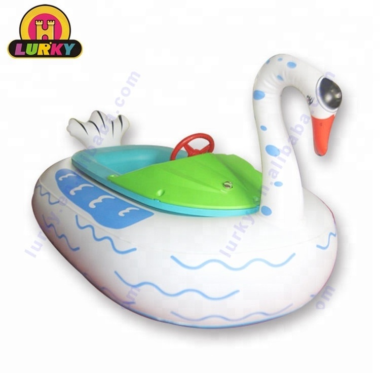 Water play equipment animal model inflatable float kids and adult electric water motorized bumper boat