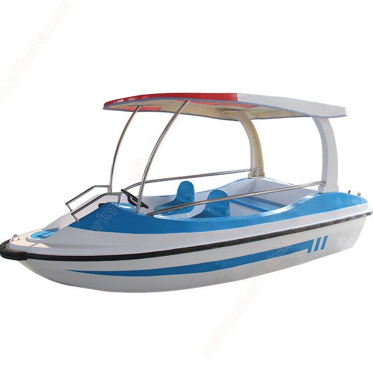 China supplier new design 4 seats water pedal boat/ fiberglass electric boats pedalo