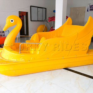 Low price Water amusement park fiberglass used swan pedal boats