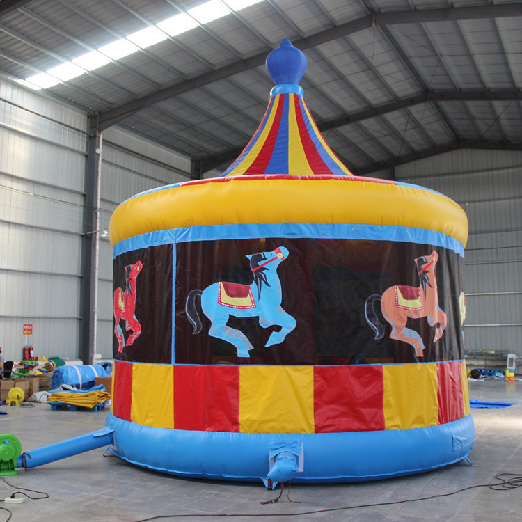 inflatable Christmas carousel bouncer inflatable castle for sale