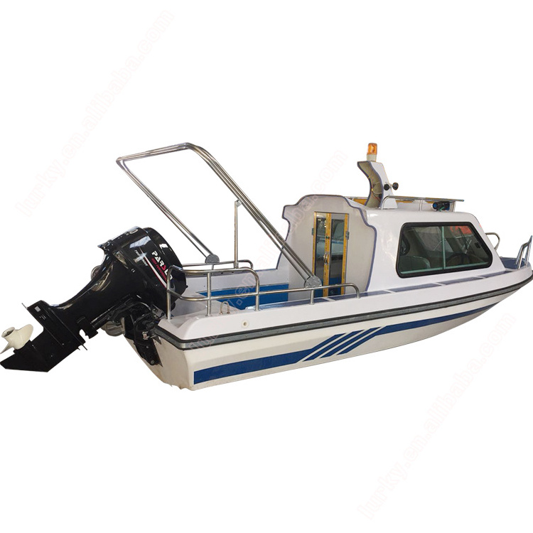 High quality small sport speed Half open fiberglass fishing boat for sale(520)