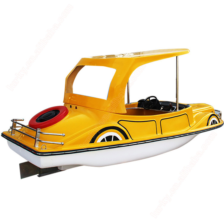 Car design water amusement play games fiberglass kids mini electric boat