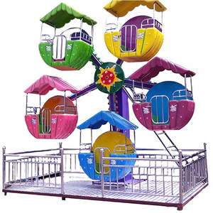 Interesting children playground rides 5 cabins kids mini ferris wheel for sale