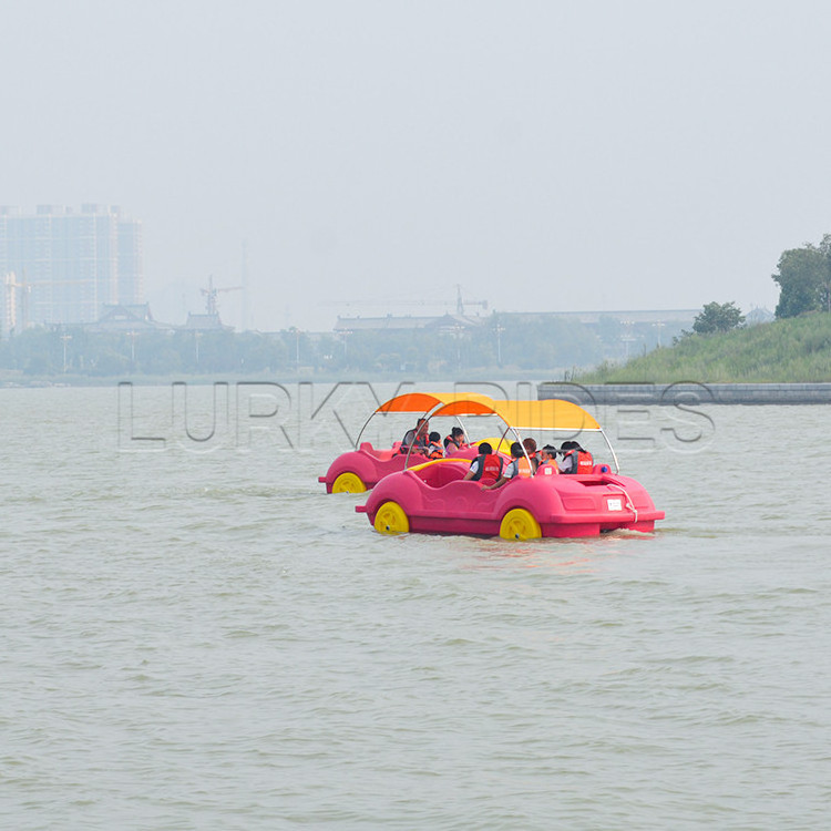 New design amusement equipment plastic electric pedal boat for sale