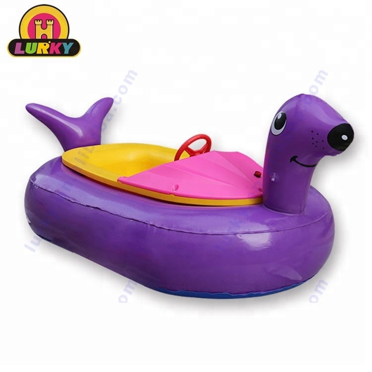 Water play equipment animal model inflatable float kids and adult electric water motorized bumper boat