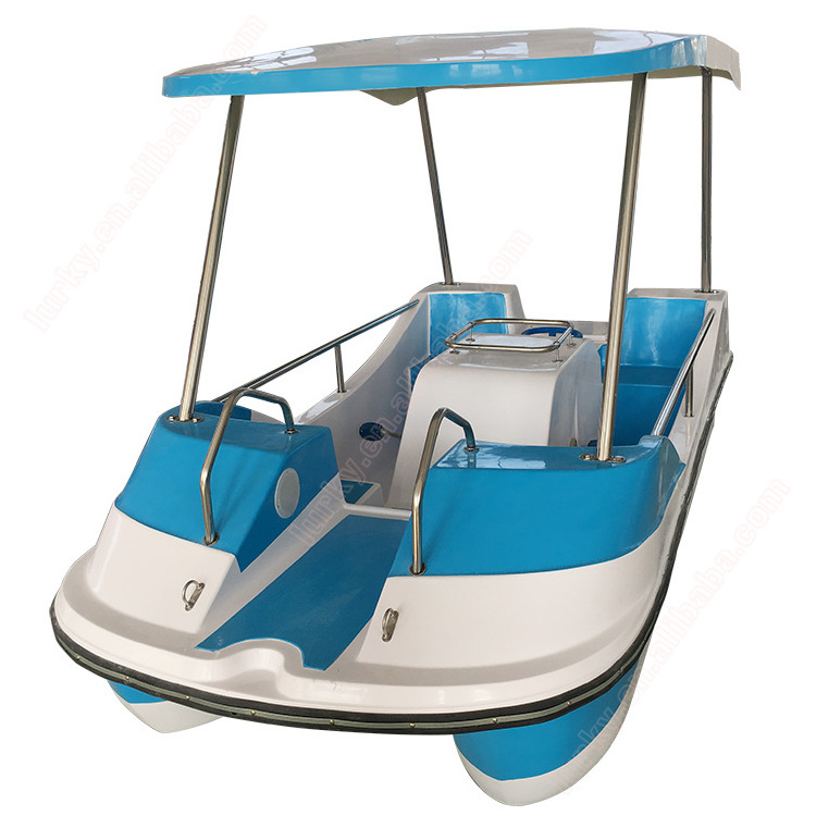 Cheap price amusement park water pedal boat for 4 persons sea- cycle on sale hot sale