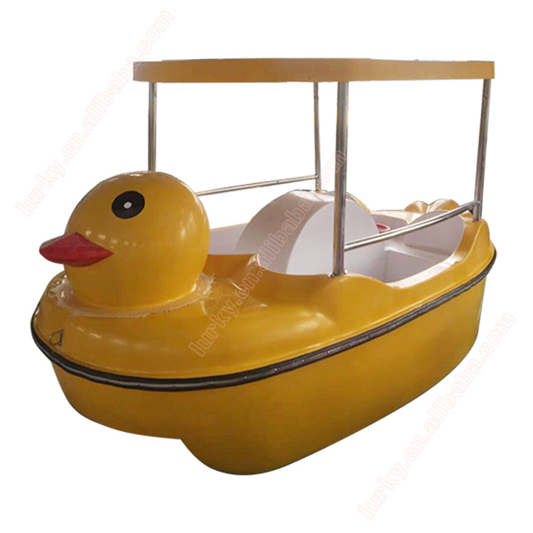 famous yellow duck shape amusement equipment adult pedal boat for sale