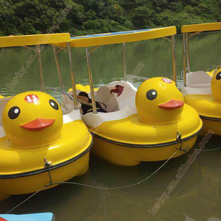 famous yellow duck shape amusement equipment adult pedal boat for sale