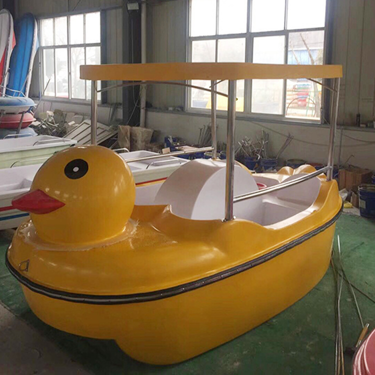 famous yellow duck shape amusement equipment adult pedal boat for sale