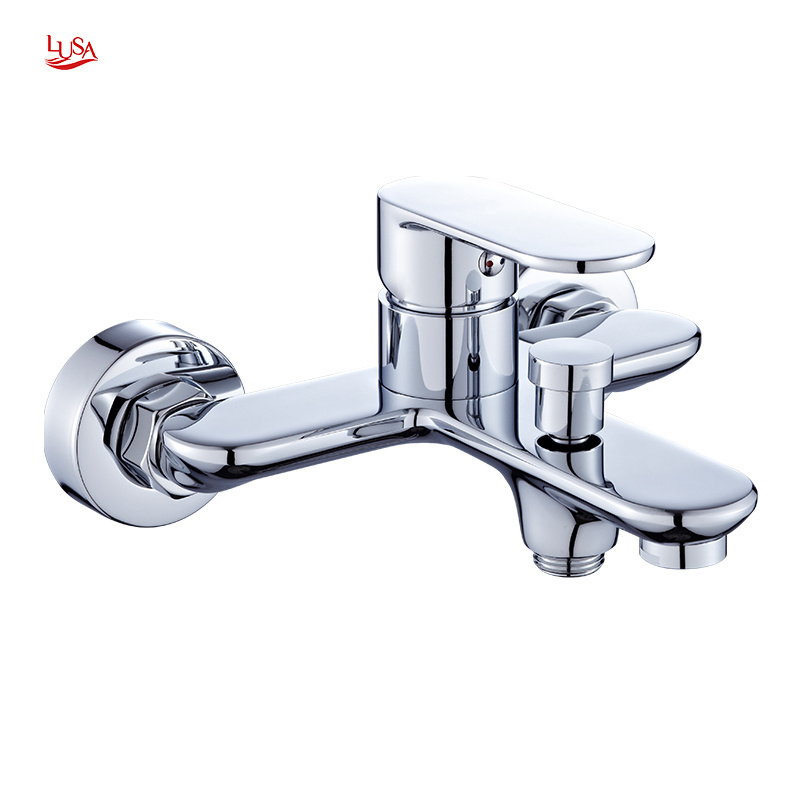 Modern Zinc Alloy Handle with Single Ceramic Cartridge for Bath and Shower Washing Taps for Apartments Bathroom Faucet