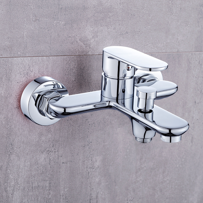 Modern Zinc Alloy Handle with Single Ceramic Cartridge for Bath and Shower Washing Taps for Apartments Bathroom Faucet