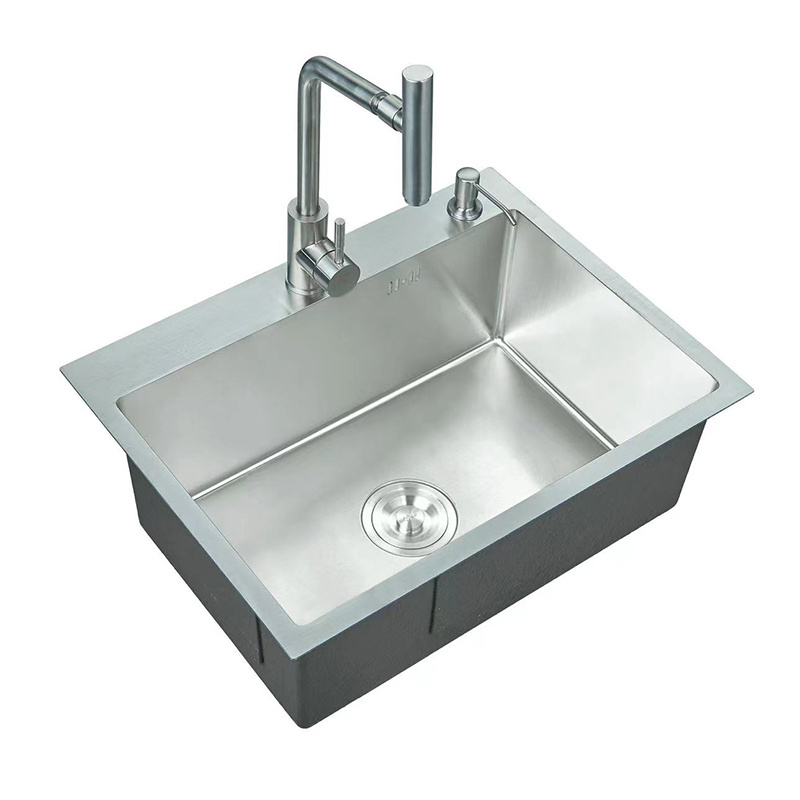 Handmade waterfall sink single bowl stainless steel Rectangular Kitchen Sink