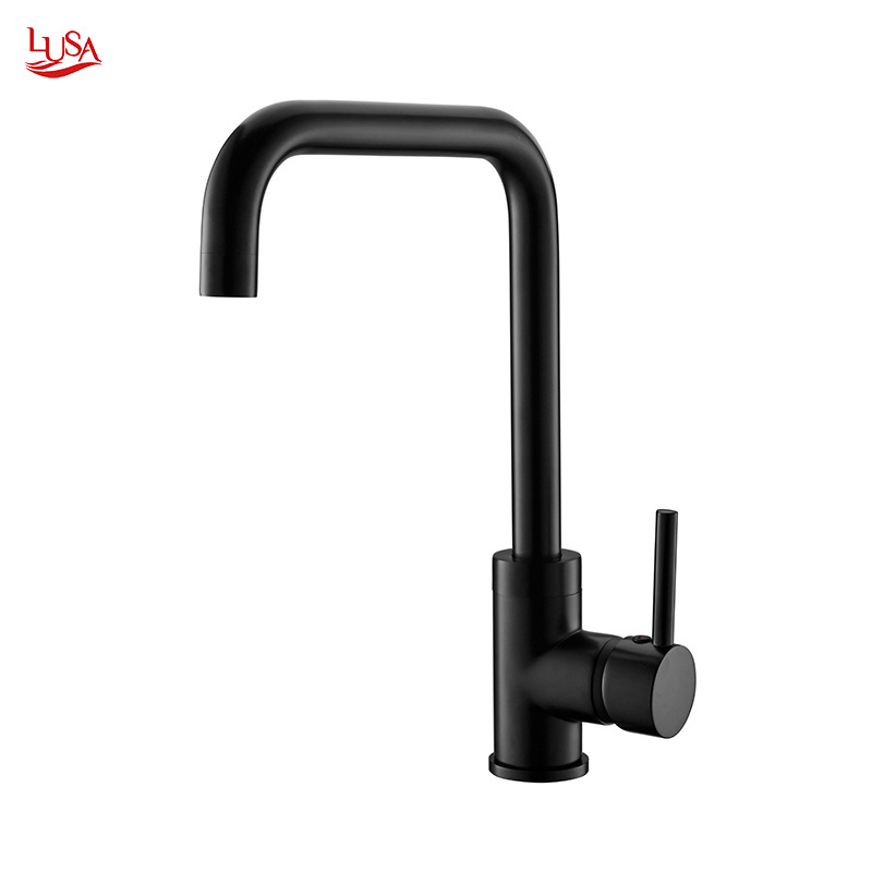 Lusa Black hand taps glass water dispenser with tap deck mounted water tap kitchen faucet