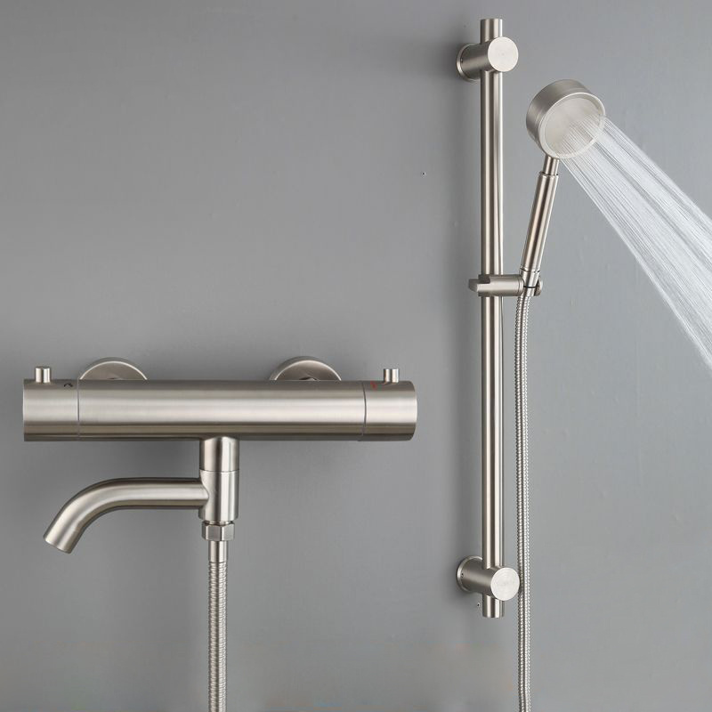 Lusa Modern Hot and cold 304 Stainless Steel Thermostatic Multifunctional Bathroom Faucet Hidden Shower Hotel Bathtub Faucet