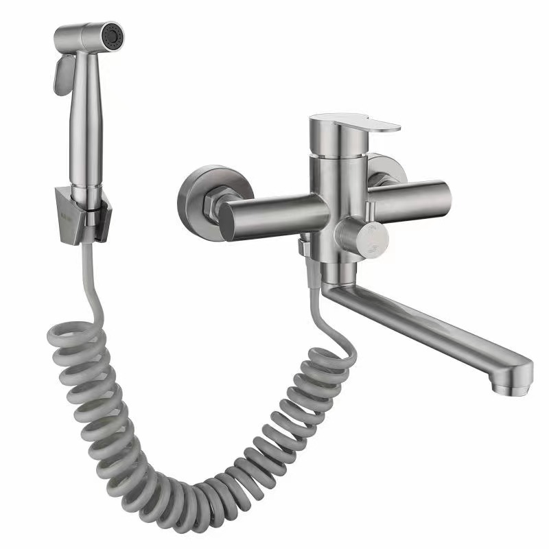 Folding Dual Use Taps Wall Mounted Shower Faucet With Bidet Sprayer Kitchen Sink faucets