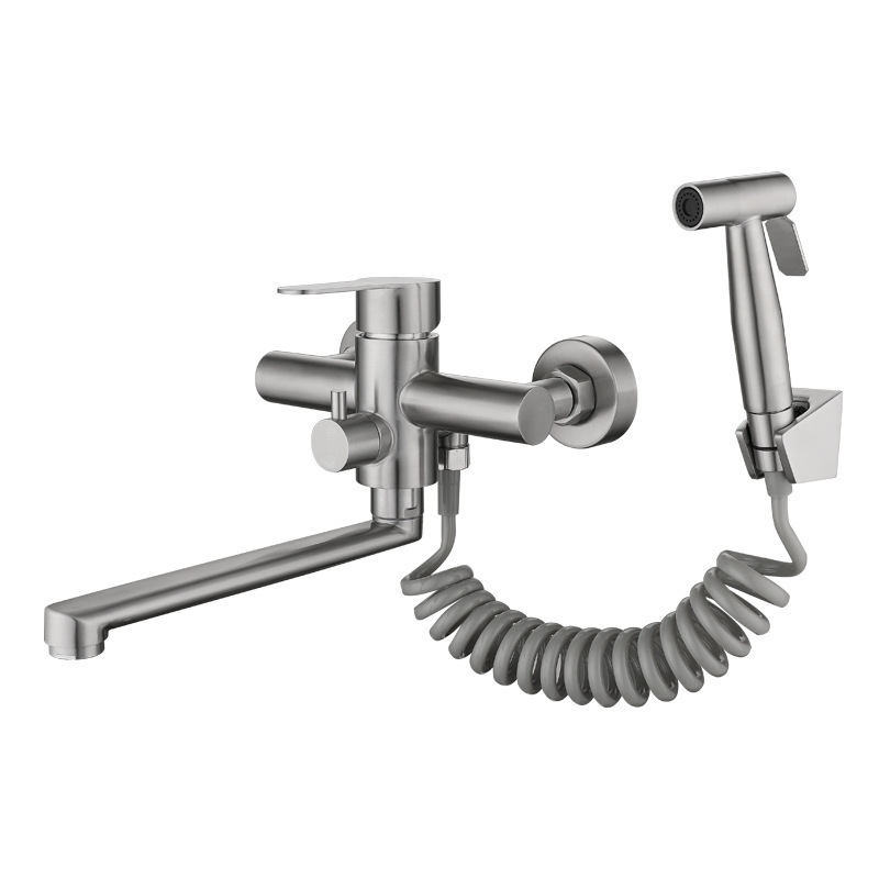 Folding Dual Use Taps Wall Mounted Shower Faucet With Bidet Sprayer Kitchen Sink faucets