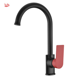 Modern Matte Black with Single Handle and Single Hole Installation for Sink Tap  Kitchen Faucet