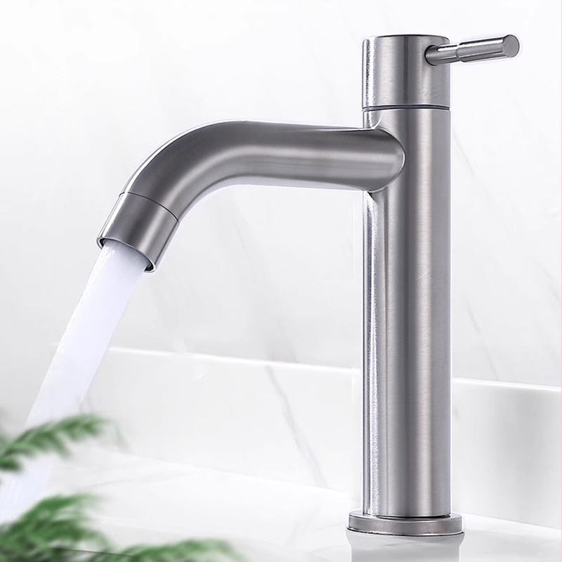 Kaiping Shuikou Stainless Steel 304 One Hole Waterfall Mixer Sinks Single Handle Tap Face Wash Bathroom Taps Basin Faucet