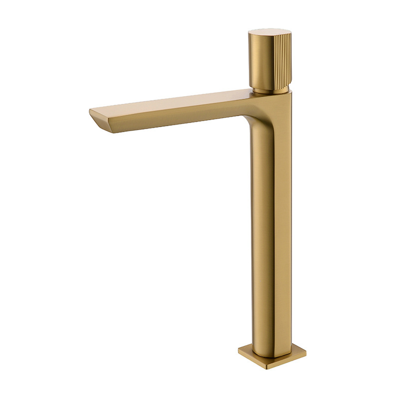 2024 Hot selling Luxury Chrome Deck Mounted Single Handle Bathroom Mixer Brass Gold Basin Faucets