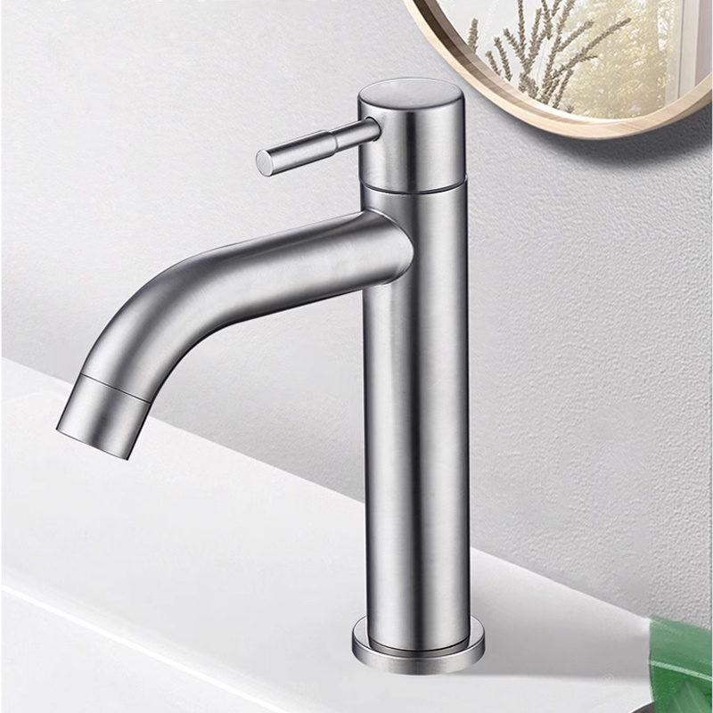 Kaiping Shuikou Stainless Steel 304 One Hole Waterfall Mixer Sinks Single Handle Tap Face Wash Bathroom Taps Basin Faucet