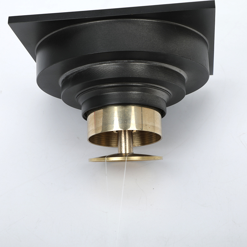 Modern 3-Inch Black Antique Floor Drain with Brass Cover Drain Strainers for for Hotel Applications Bathroom Shower floor