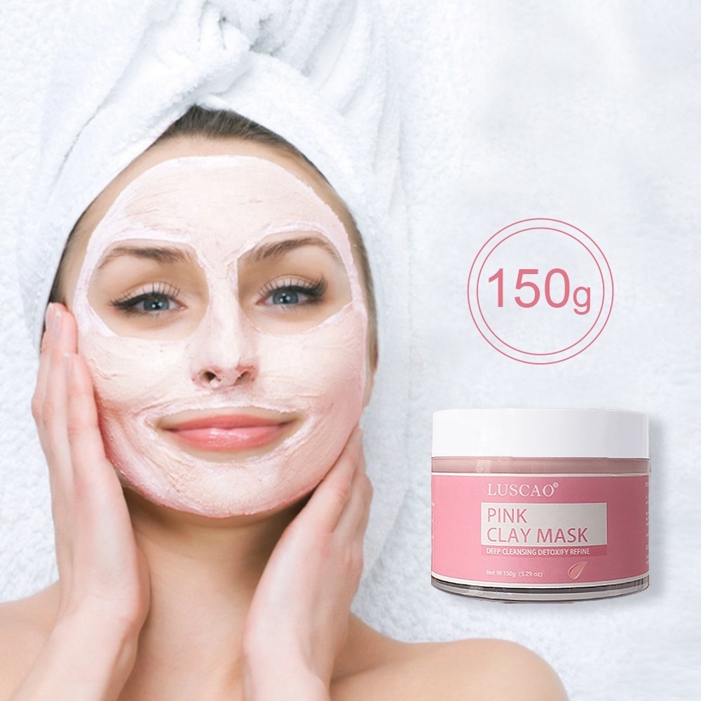 150g Brightening Organic Natural Kaolin Facial Vegan Pink Clay Mud Mask