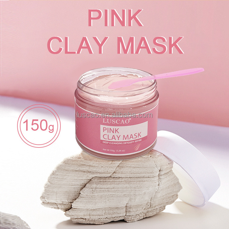 150g Brightening Organic Natural Kaolin Facial Vegan Pink Clay Mud Mask