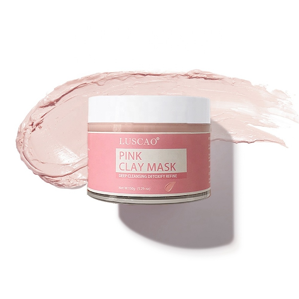 150g Brightening Organic Natural Kaolin Facial Vegan Pink Clay Mud Mask