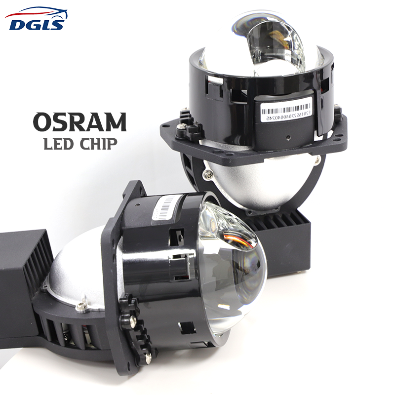 DGLS 160w 1.8 2.5 3.0 inch osram chip laser double lens bi led projector h4 h7 9005 E200 bi-lens led headlights kit for car