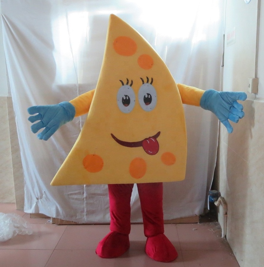 Custom Adult Gouda Cheese Mascot Costume For Food Shop Promotion