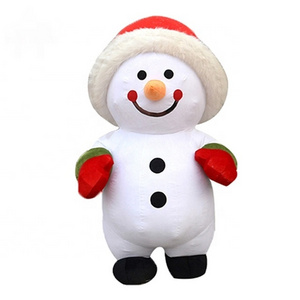 Inflatable Snowman Mascot Costume Christmas Costume Funny Blow Up Snowman Costumes for Cosplay Party