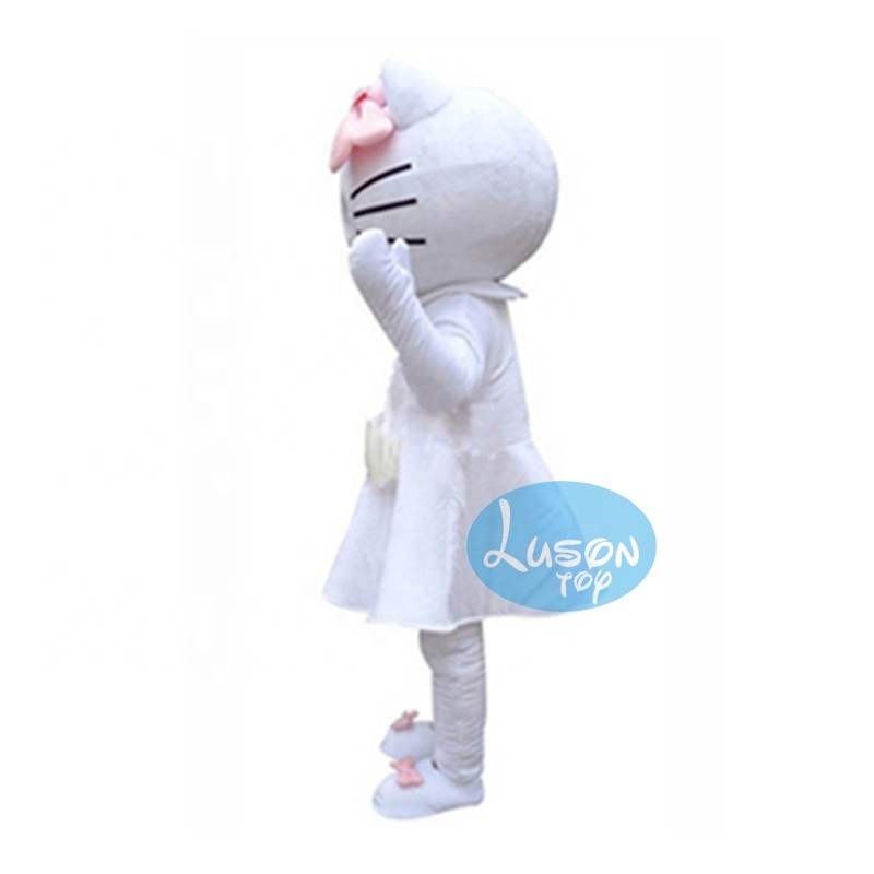 Hello Cat Mascot Cosplay Fancy Dress Outfit Kitty Adult Mascot Costume Animal Cat Party Event Mascot