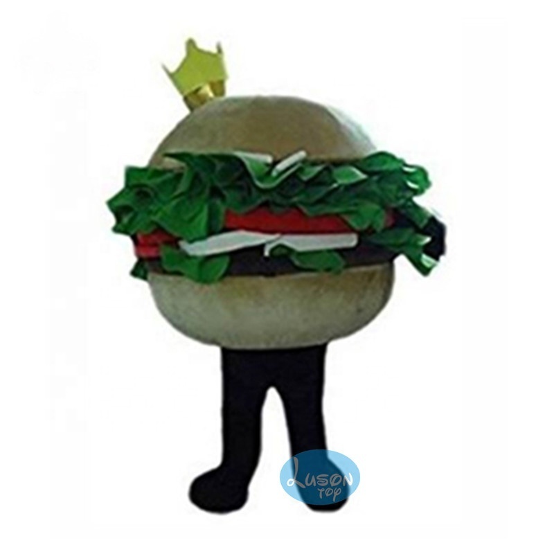 Hamburger Food Adult Cartoon Role Play Mascot Costume for Food Feast Party Restaurant