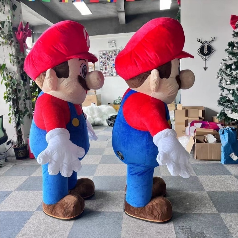 MOQ 1 piece Inflatable Super Mario Bros Mascot Costume Cartoon Character