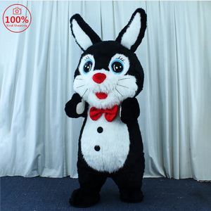 Inflatable Easter Rabbit Bunny Mascot Cartoon Costume Halloween Customize For Adults