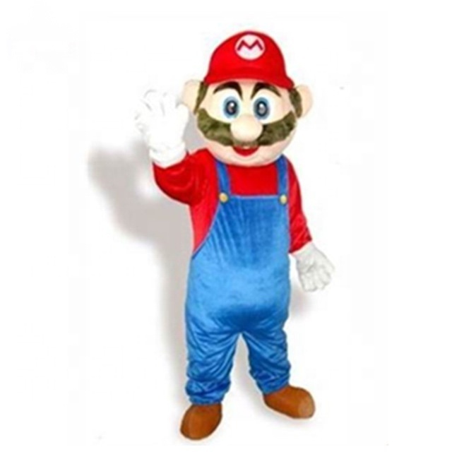 Factory wholesale In stock Cheap Price Custom Super Mario Mascot Soft Fur Plush Mascot For Display Mascot Costumes