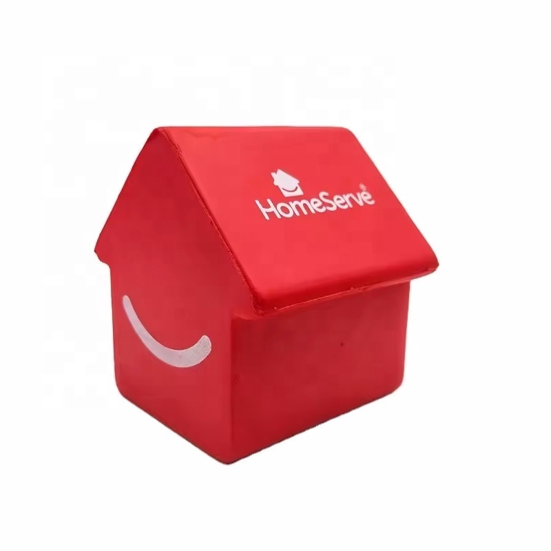 Promotional Red House Shape Foam Squishy Toy Stress Ball