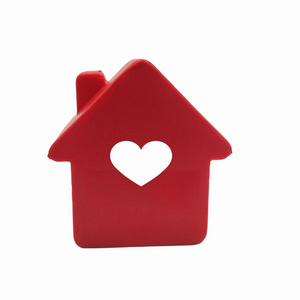 Promotional Red House Shape Foam Squishy Toy Stress Ball