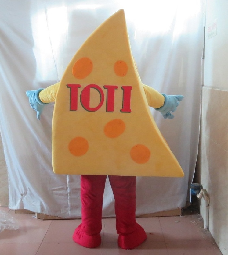 Custom Adult Gouda Cheese Mascot Costume For Food Shop Promotion