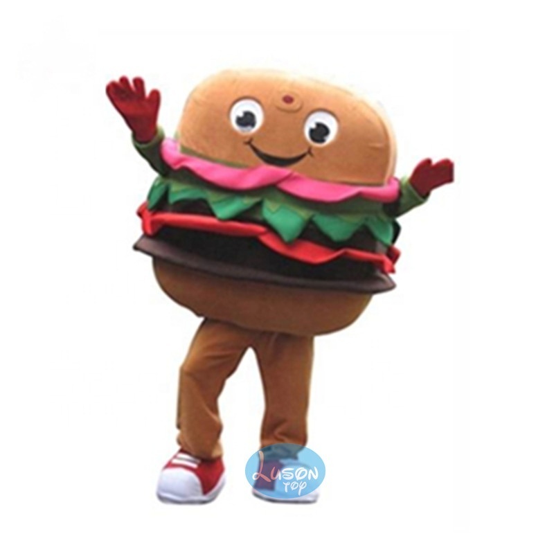 Hamburger Food Adult Cartoon Role Play Mascot Costume for Food Feast Party Restaurant