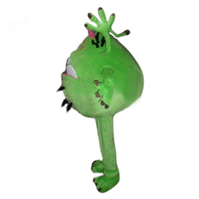 Green Bacterial Germ Alien Girl Health Theme Virus Mascot Costume