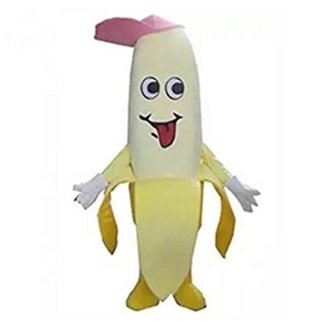 MOQ 1 Piece Adult Customized Fruit Banana Mascot Costume