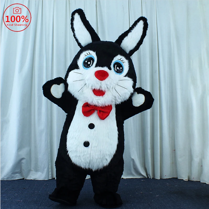 Inflatable Easter Rabbit Bunny Mascot Cartoon Costume Halloween Customize For Adults